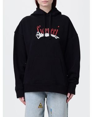 Fiorucci Logo Cotton Hoodie - Black