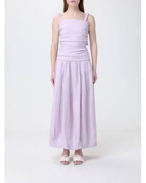 Tela Linen Blend Dress - Purple