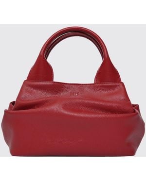 Max Mara Legrege Grained Faux Leather Bag - Red