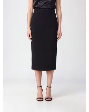 Dolce & Gabbana Dolce &Amp Gabbana High-Waisted Crêpe Midi Pencil Skirt - Black