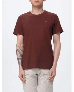 Brooksfield Camiseta De Algodón Con Cuello Redondo Y Logo - Rojo