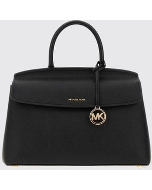 Michael Kors Freddie Leather Handbag With Removable Strap And Charm - Black