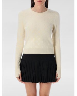 Marine Serre Jersey Mujer - Blanco