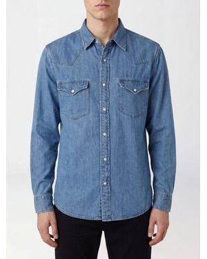 Edwin Freizeit-Hemd Aus Baumwolldenim - Blau