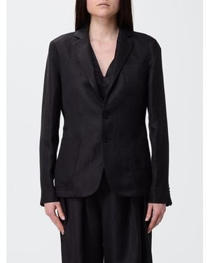Barena Blazer De Mezcla De Lino - Negro
