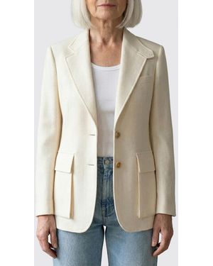 Ralph Lauren Single-Breasted Wool Blend Blazer - Natural