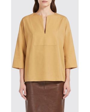 Max Mara Pure Linen And Viscose Blouse - Natural