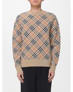 Burberry Cotton And Wool Crew-Neck Pullover - Grey