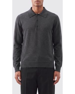 Valentino Polo A Maniche Lunghe - Grigio