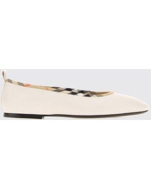 Burberry Bailarinas Robin De Piel De Cordero Lisa Con Punta Redonda - Neutro