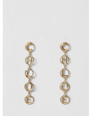 Chloé ChloÉ Script Brass Earrings - White