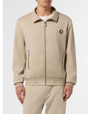 Billionaire Virgin Wool Bomber Jacket With Logo - Natural