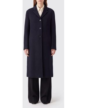 Jil Sander Single-Breasted Long Coat - Blue