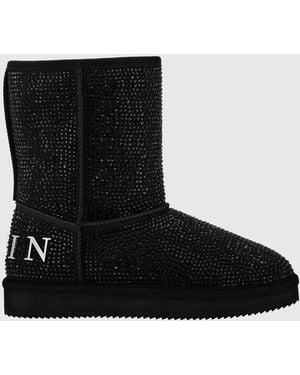 Philipp Plein Flat Ankle Boots - Black