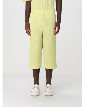 Homme Plissé Issey Miyake Homme Plissé Issey Miyake Slim Cropped Trousers - Yellow