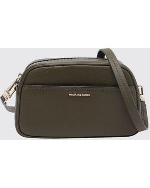 Michael Kors Jet Set Leather Camera Crossbody Bag With Metal Logo - Brown