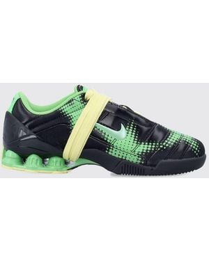 Nike Total 90 Shox Magia Sneakers Aus Zweifarbigem Kunstleder Mit Swoosh-Logo - Grün