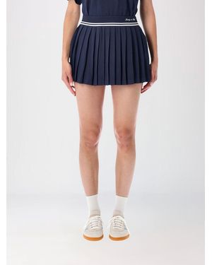 Sporty & Rich Sporty &Amp Rich Pleated Tennis Mini Skirt With Contrasting Embroidered Logo - Blue