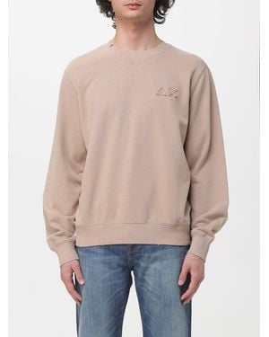 Sun 68 Cotton Crewneck Sweatshirt With Logo - Blue
