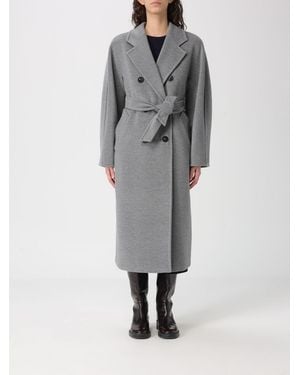 Max Mara Double Breasted Wool And Cashmere Coat - Grey