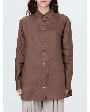 Max Mara Max Mara Mm Linen Shirt - Brown