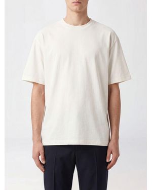 Y's Yohji Yamamoto Short-Sleeved Cotton T-Shirt With Crew Neck And Dropped Shoulders - White
