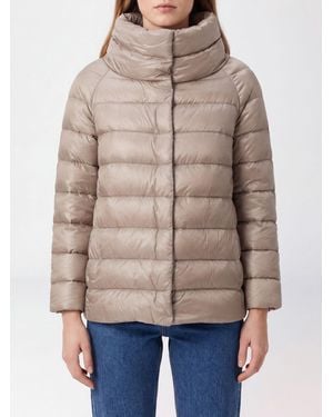 Herno Kurze Sofia Daunenjacke Aus Ultraleichtem Nylon Mit Stehkragen - Natur