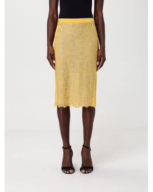 Elisabetta Franchi Lace Midi Skirt - Yellow