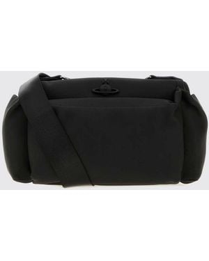 Vivienne Westwood Lee Nylon Crossbody Bag With Applied Orb Logo - Black