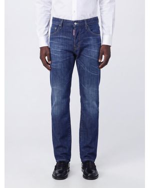 DSquared² Mid-Rise Straight-Leg Cotton Denim Jeans - Blue