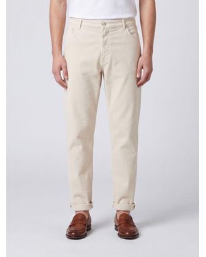 Brunello Cucinelli Jean Coupe Droite En Denim De Coton À Cinq Poches - Neutre