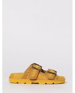 Mou Low Bio Suede Sandal - Yellow
