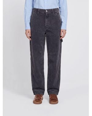 Haikure Pantalones Sibilla De Pierna Ancha En Pana De Algodón De Talle Medio - Azul