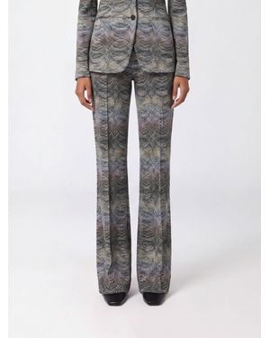 Missoni High-Waisted Multicolor Zig Zag Flared Pants - Gray