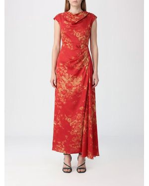Erdem Floral-Print Duchesse Sheath Long Dress - Red