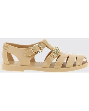 Moschino Pvc Cage Sandals - Natural