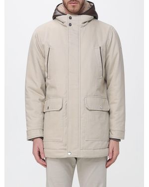 Heskimo Padded Cotton Parka With Shearling Hood - Natural