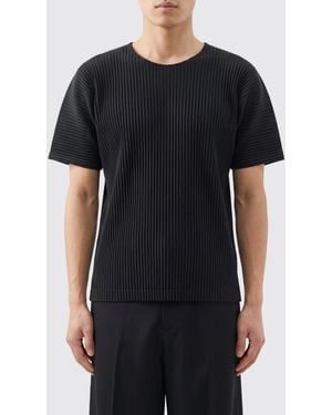 Homme Plissé Issey Miyake Pleated Crêpe Crewneck T-Shirt Homme Plissé Issey Miyake - Black