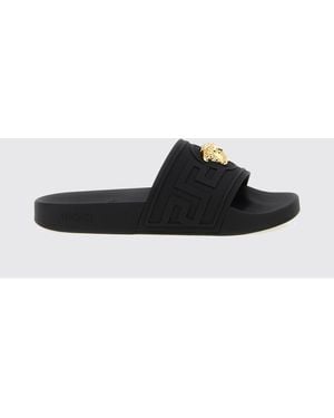 Versace La Medusa Gummi-Sliders - Schwarz