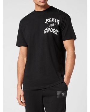 Philipp Plein Cotton Jersey T-Shirt With Crew Neck And Back Logo - Black
