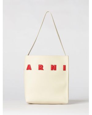 Marni Museo Hobo Leather Bag - Natural