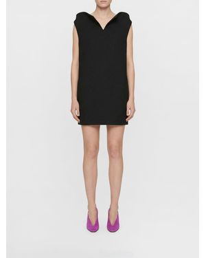 Balenciaga Vareuse Wool And Silk Blend Dress - Black