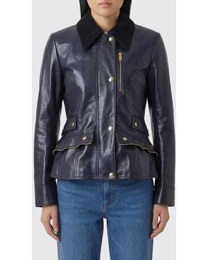 McQueen Leather Jacket - Blue