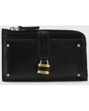 Chloé ChloÉ Paddington Leather Credit Card Holder - Black