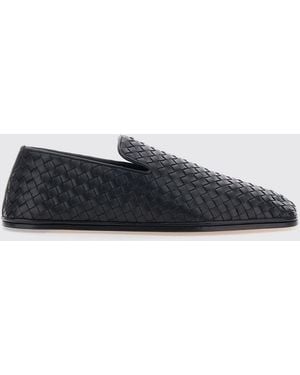Bottega Veneta Palazzo Intrecciato Lambskin Loafers - White
