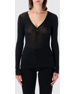 James Perse Cardigan Coupe Slim En Coton Et Cachemire À Col V - Noir