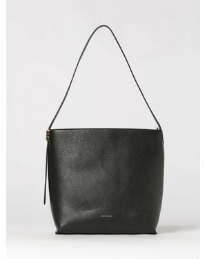 Coccinelle C-Me Lock Grained Leather Bag - Black