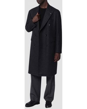 Tagliatore Knee-Length Double-Breasted Coat - Black