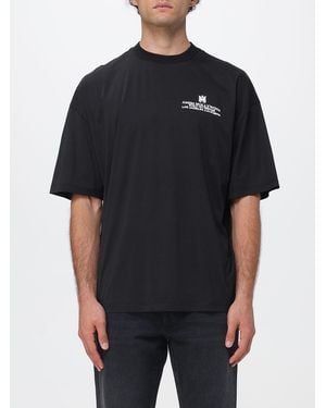 Amiri Relaxed Fit Cotton Crewneck T-Shirt With Contrast Logo And Dropped Shoulders - Black