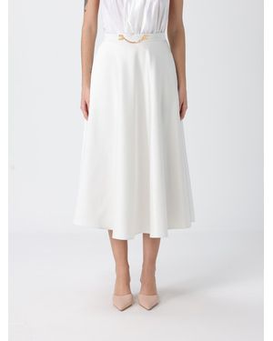 Elisabetta Franchi Satin Skirt - White